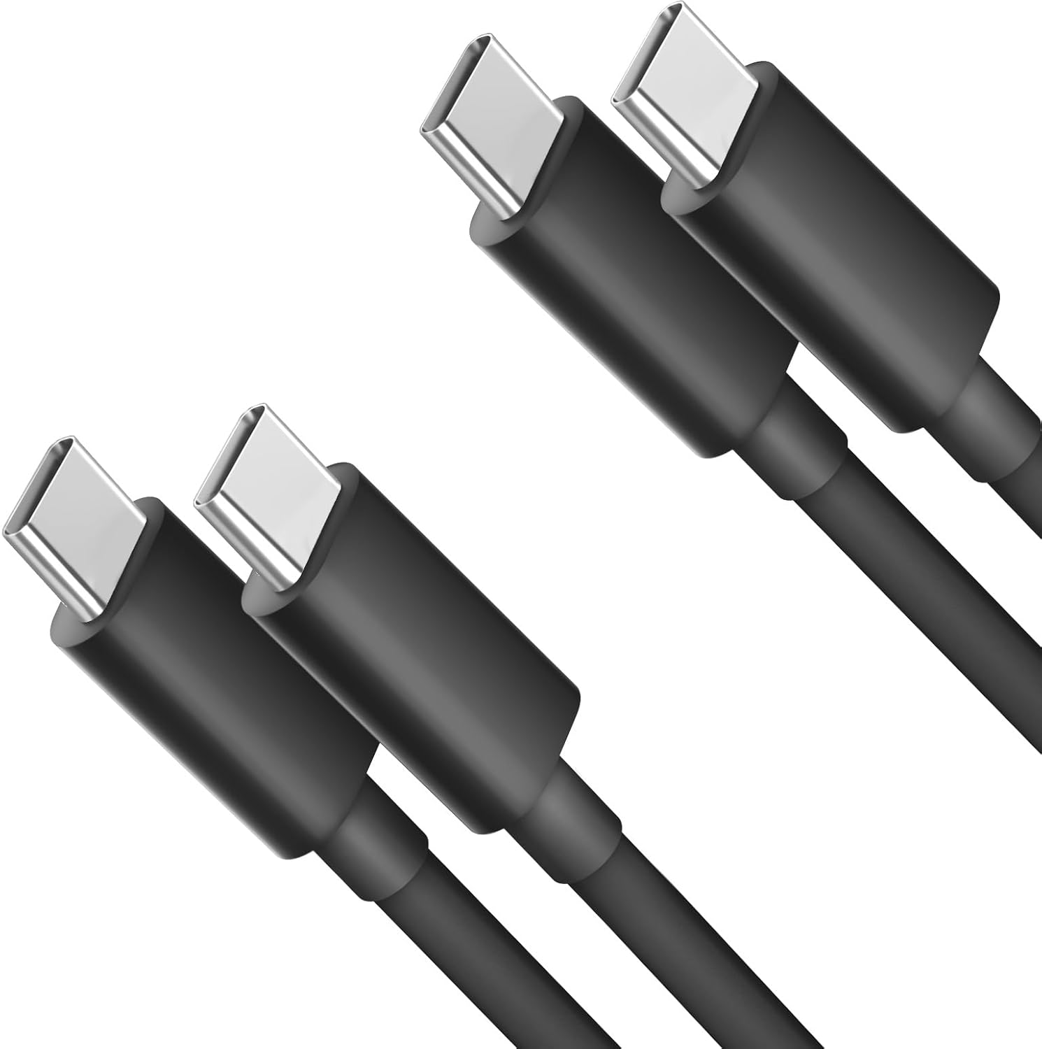 USB C से USB C केबल 6FT 2-पैक, 240W फ़ास्ट चार्जिंग कॉर्ड, अपसाइकल्ड-ब्रेडेड नायलॉन 100 साल की बेंड ड्यूरेबिलिटी के साथ (काला)
