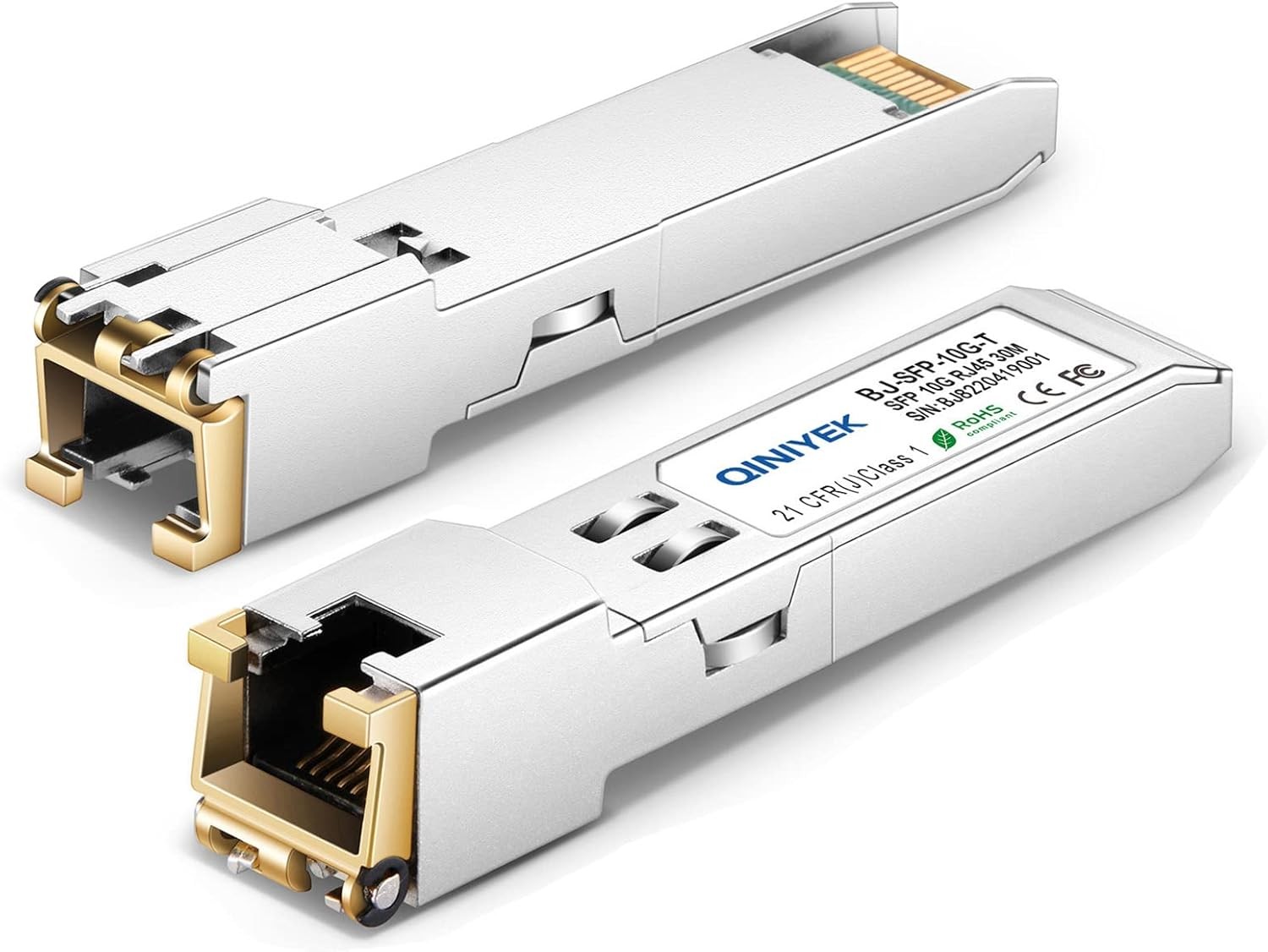 [1 का पैक] 1.25/2.5/5/10G-T SFP+ से RJ45 ट्रांसीवर, कॉपर ईथरनेट मॉड्यूल Cisco SFP-10G-TS, MikroTik S+RJ10, Ubiquiti UF-RJ45-10G, Netgear AXM765, Netgear, TP-Link, Fortinet, 30m के साथ संगत