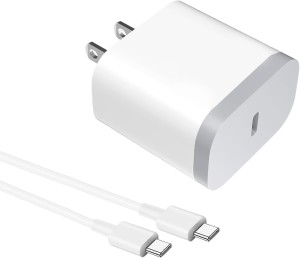 फास्ट चार्जिंग 20W PD टाइप C USB C चार्जर 4FT फास्ट चार्जिंग केबल के साथ, USB C वॉल चार्जर ब्लॉक iPhone 16/16 PL/16 PM/15/15 PL/15 PM के लिए कम्पैटिबल (सफ़ेद)