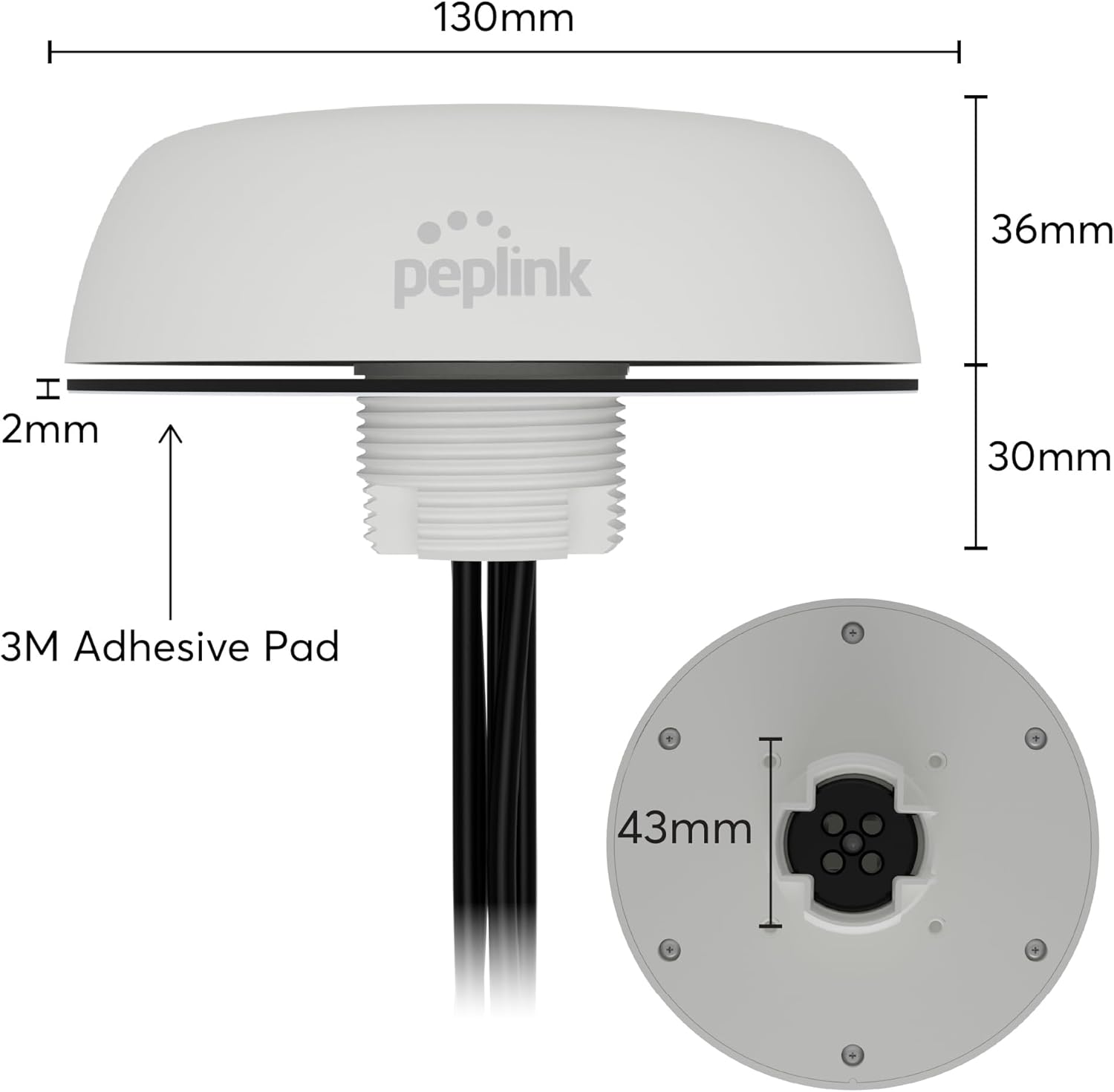पेपलिंक सेलुलर एंटीना मोबिलिटी 40G | 5G/LTE रेडी 4x4 MIMO मल्टी बैंड एक्सटर्नल राउटर कंप्यूटर नेटवर्किंग एंटीना सिस्टम GPS रिसीवर के साथ | मज़बूत IP68 रेटिंग, SMA | 6.5 फीट, सफ़ेद