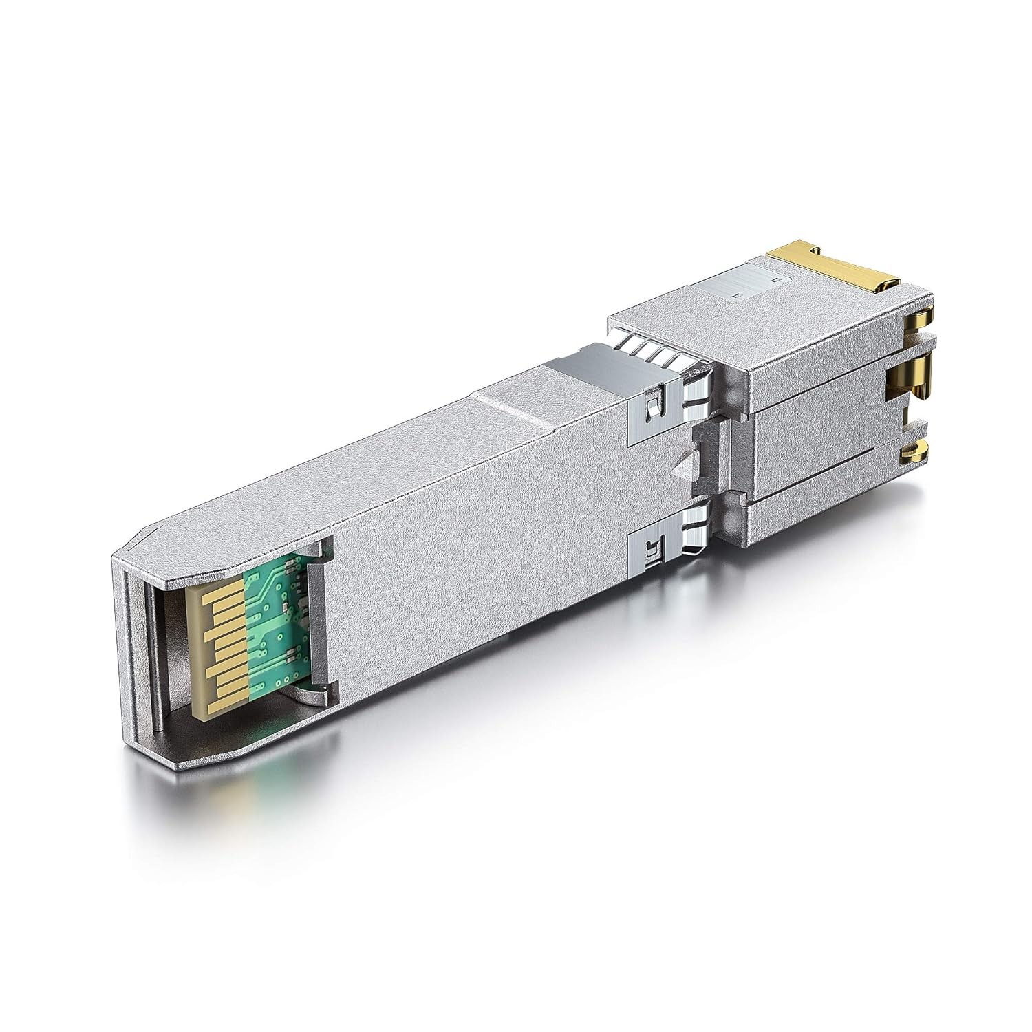 H!Fiber 10Gb SFP+ RJ45 Transceiver, 10Gbase-T SFP+ Ethernet Module Support 10G/5G/2.5G/1.25G, Compatible with Cisco SFP-10G-T-S, Ubiquiti UF-RJ45-10G, UniFi, Meraki,MikroTik,Supermicro and More, 30m