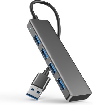 USB 3.0 हब, IIOZO 4 पोर्ट USB हब स्प्लिटर, लैपटॉप, Xbox, फ़्लैश ड्राइव, HDD, कंसोल, प्रिंटर, कैमरा, कीबोर्ड, माउस के लिए पोर्टेबल USB अडैप्टर मिनी मल्टीपोर्ट एक्सपैंडर